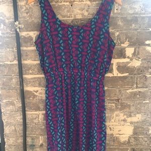 Geo Print Dress w/ Back Cut Out